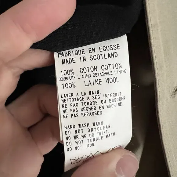 Y's Yohji Yamamoto ARCHIVE Womens Trench Coat Jacket Size 4 Made in Japan - Picture 7 of 10